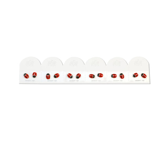 Boucles D'Oreilles Coccinelles Argent 925 / Vendu Par 6 Paires