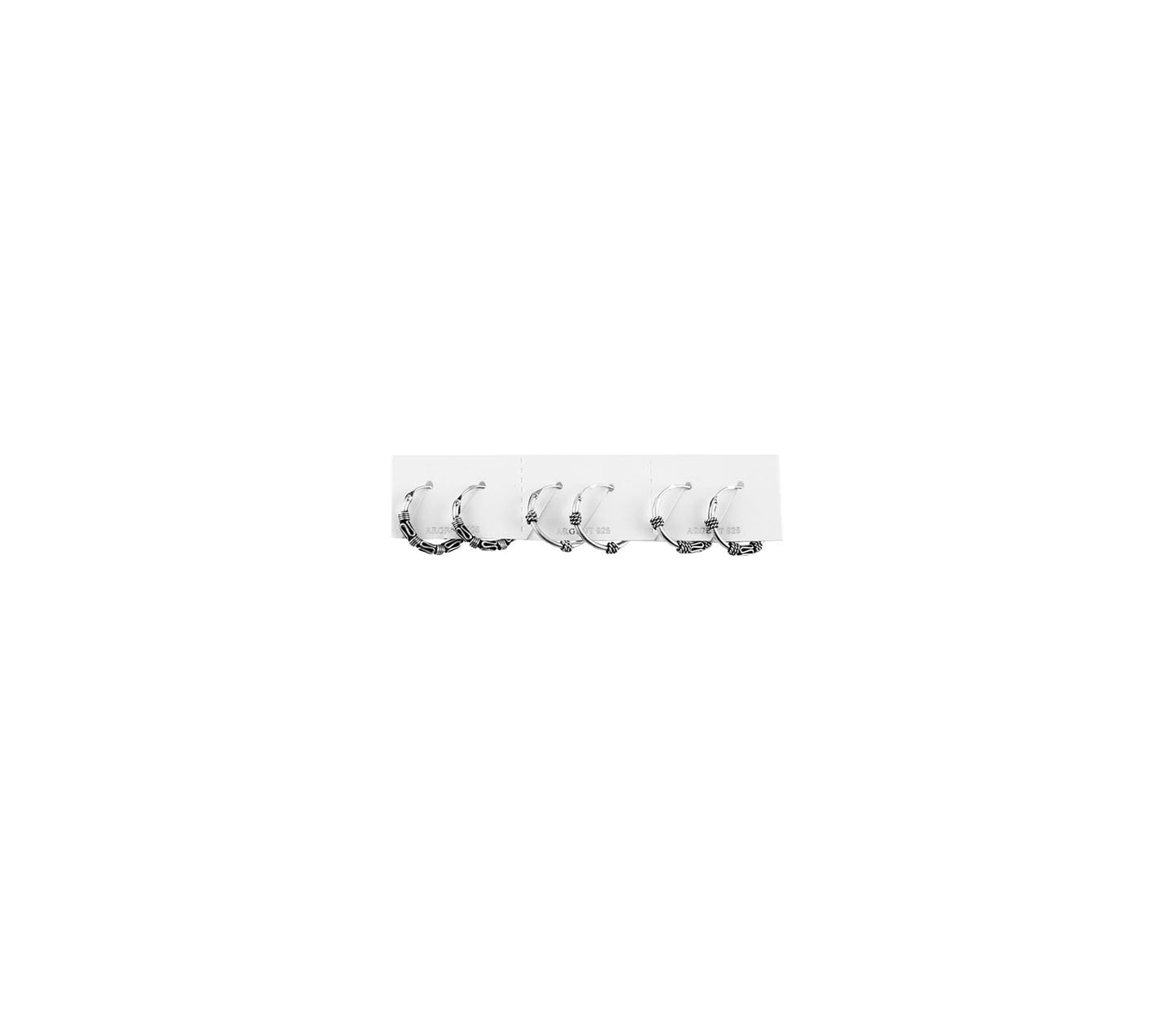 Boucles D'Oreilles Argent 925 Créoles