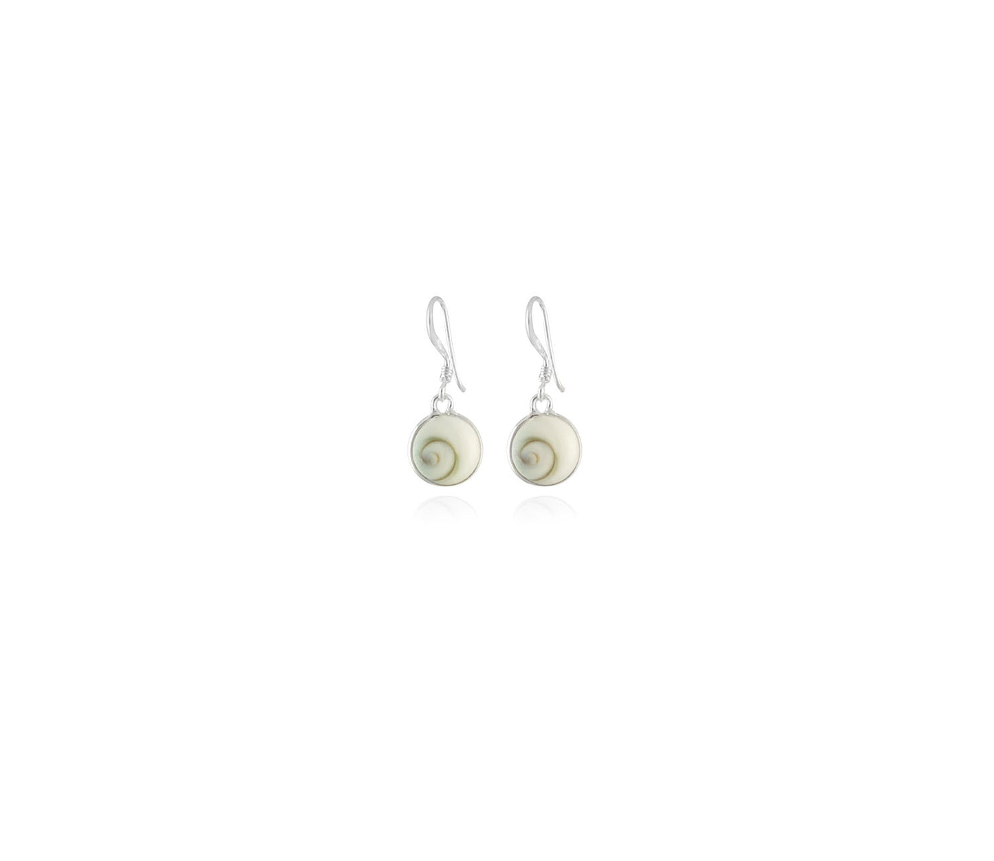 Boucles D'Oreilles Argent 925 Massif Nacre 0.87G