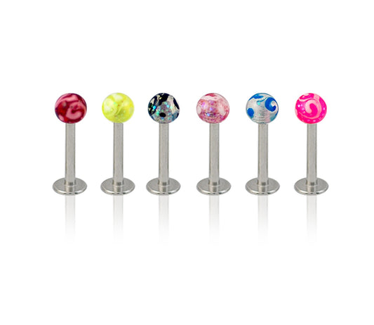 Piercing Labret Acier Chirurgical 316L Vendu Par 6