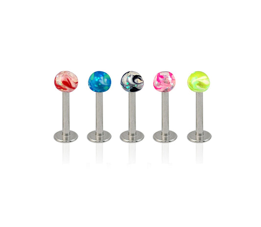 Piercing Labret Acier Chirurgical 316L Vendu Par 5pcs