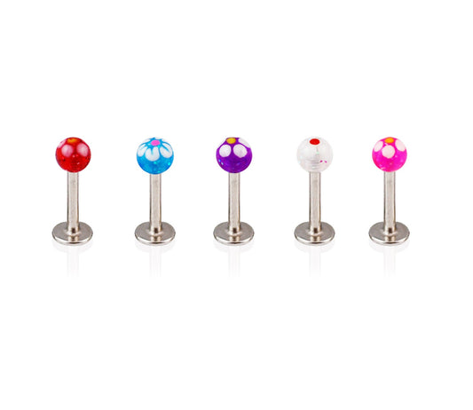 Piercing Labret Acier Chirurgical 316L Vendu Par 5pcs