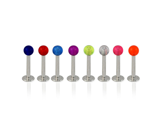 Piercing Labret Acier Chirurgical 316L Vendu Par 7