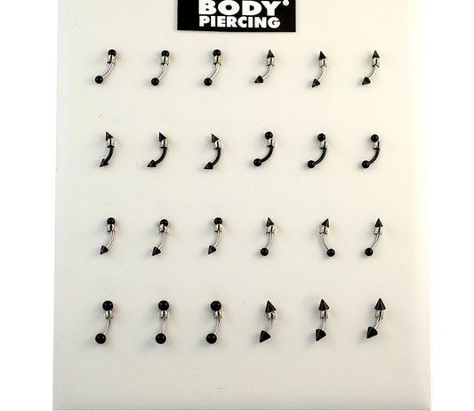 Presentoire Piercing Arcade 24Pcs Black