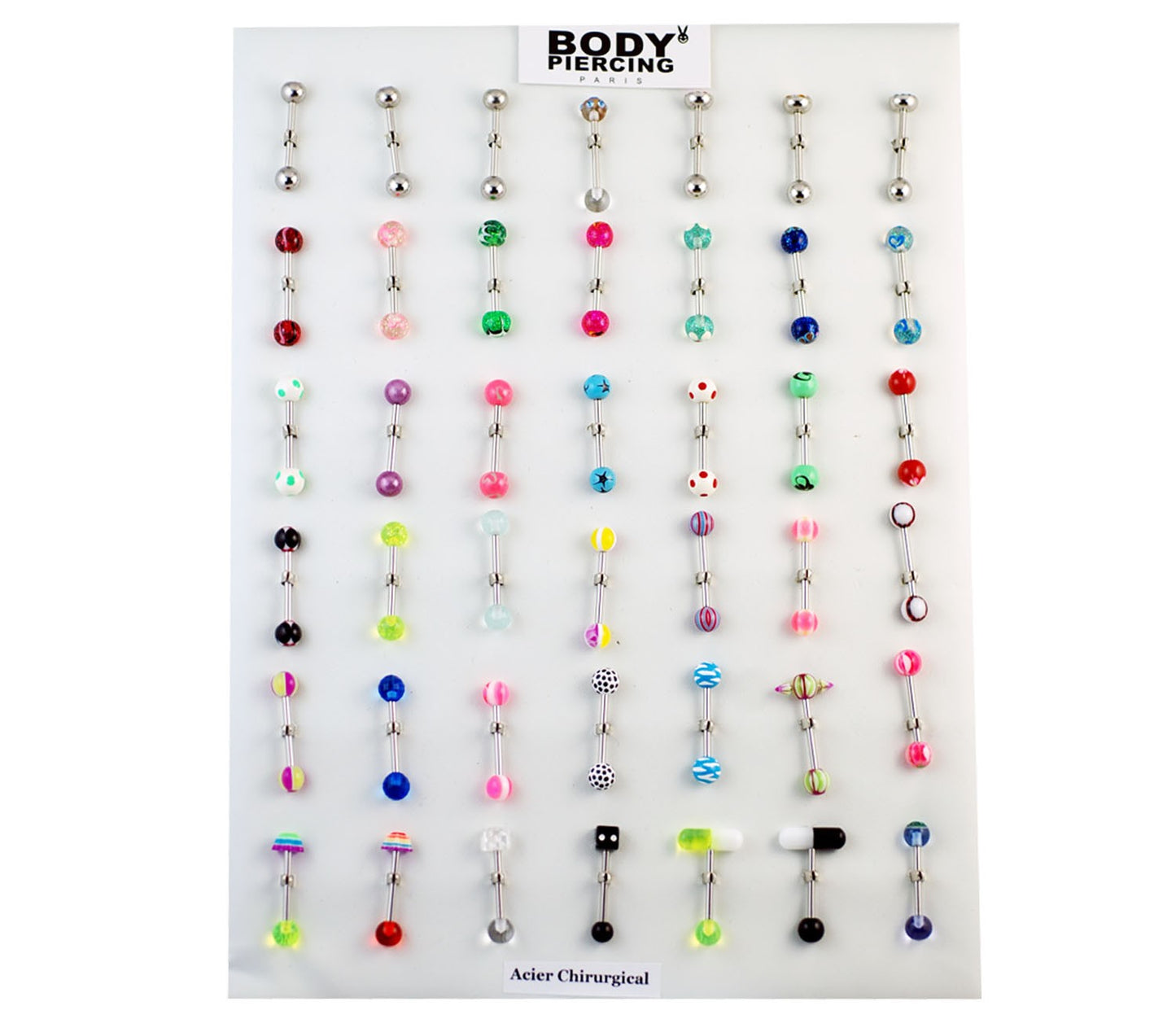 Presentoire Piercing Langue 42Pcs