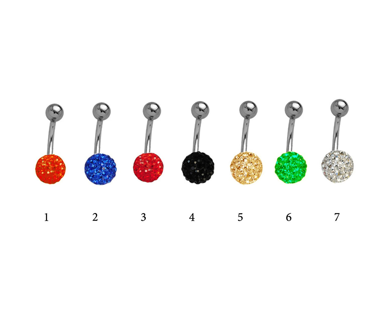 Piercing Nombril Acier Chirurgical 316L - Multi