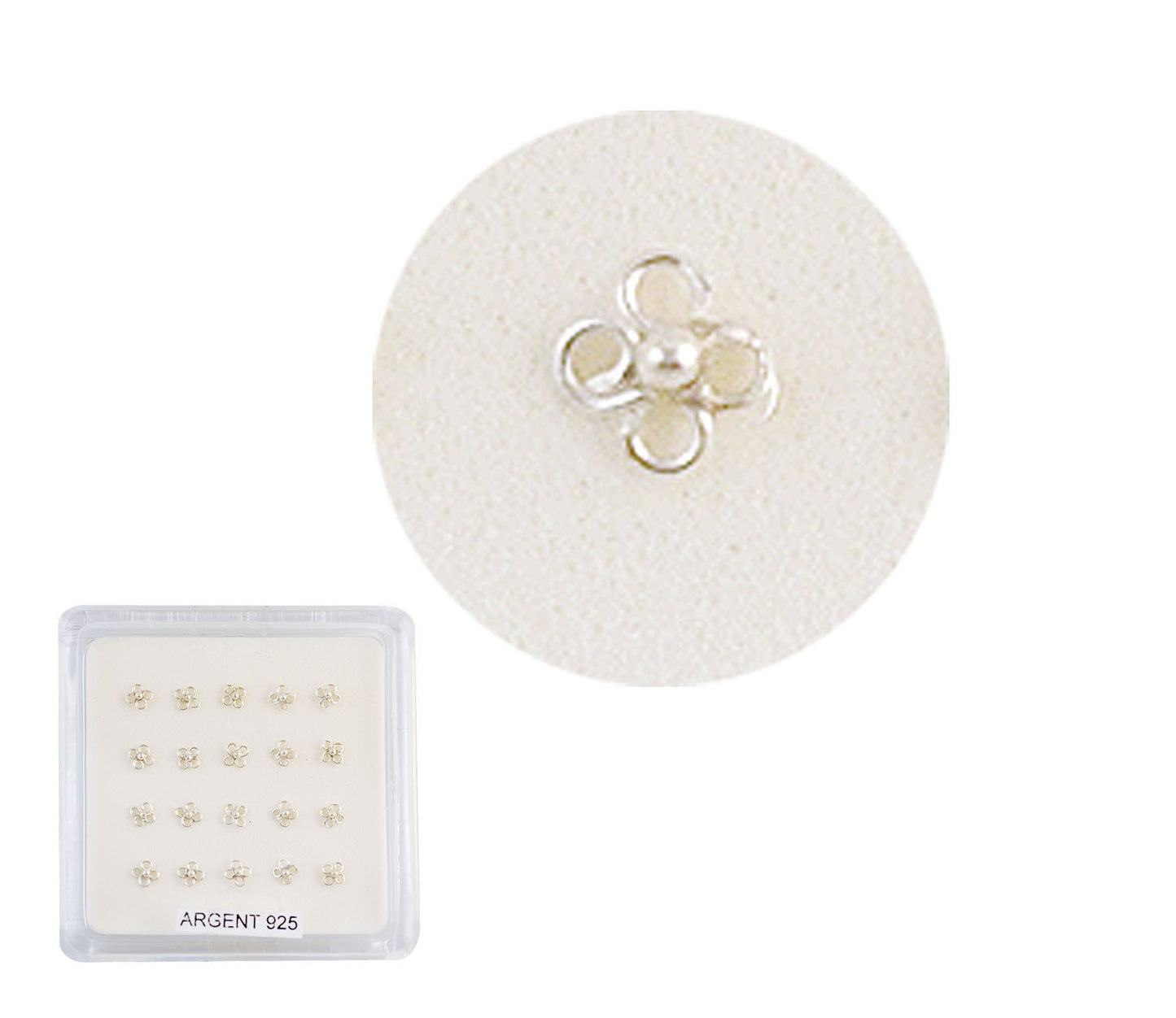 Piercing De Nez Argent 0,05G/1Pcs / 10Prs