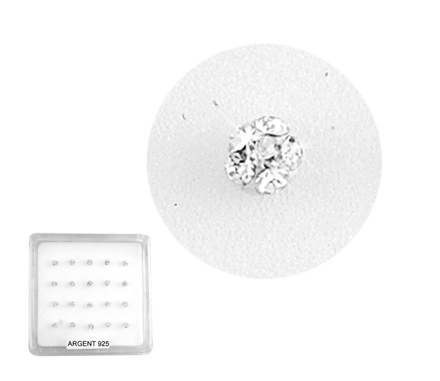 Piercing De Nez Argent 0,05G/1Pcs / 10Prs