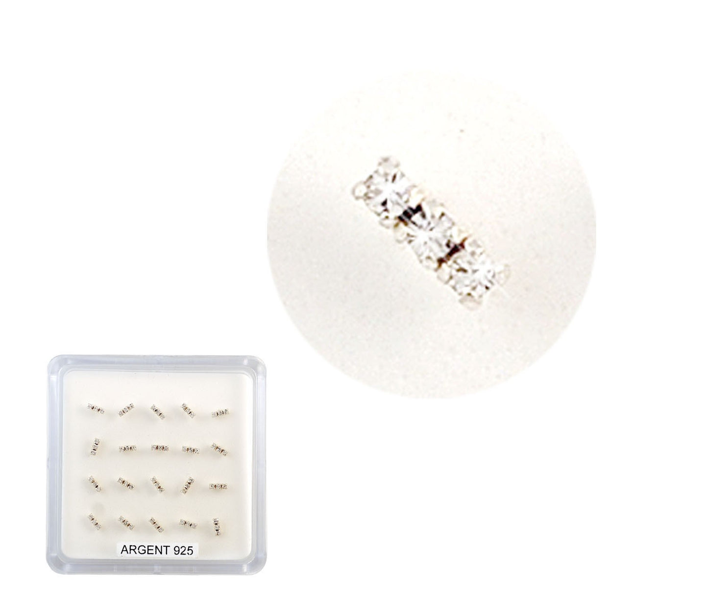 Piercing De Nez Argent 0,05G/1Pcs / 10Prs