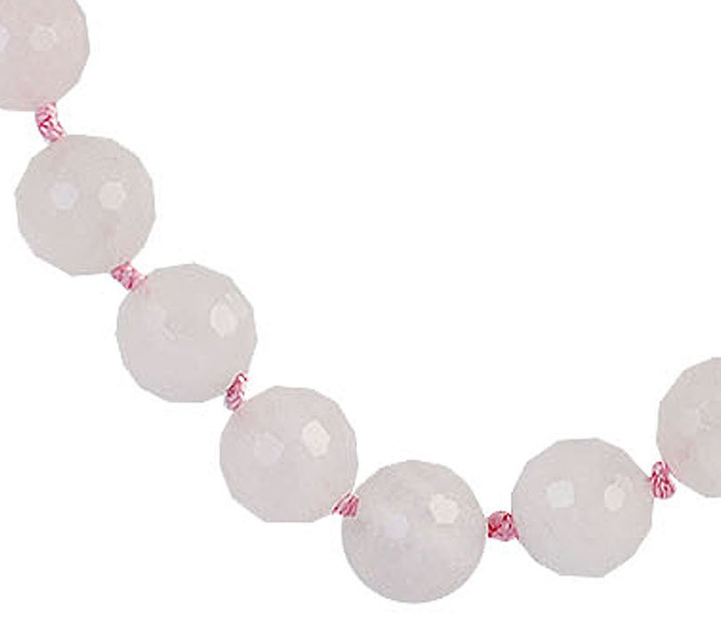 Collier Pierre Naturelle Rose Quartz Facette