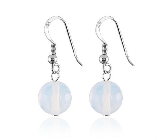 Boucles D'Oreilles Argent 925 Opaline