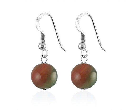 Boucles D'Oreilles Argent 925 Agate
