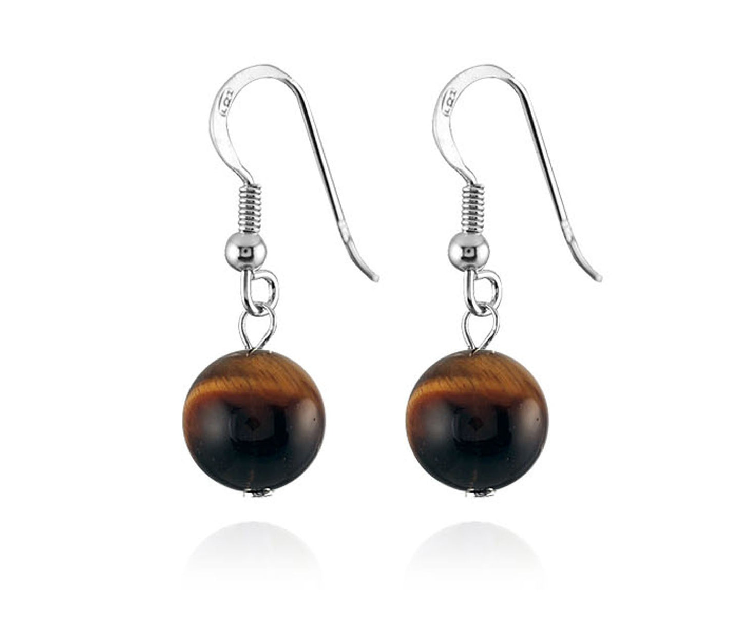 Boucles D'Oreilles Argent 925 Oeil De Tigre