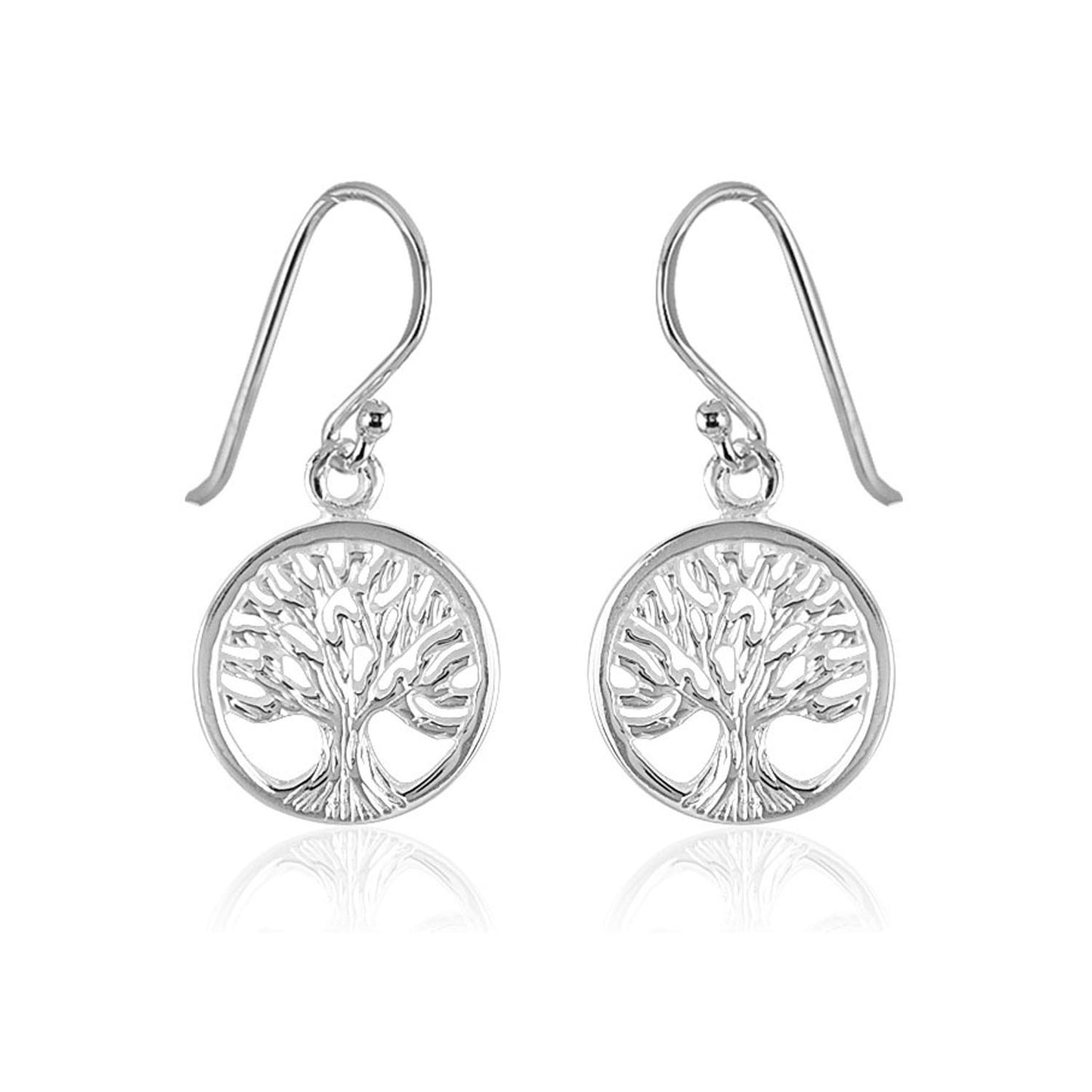 Boucles D'Oreilles Arbre De Vie Argent 925 massif
