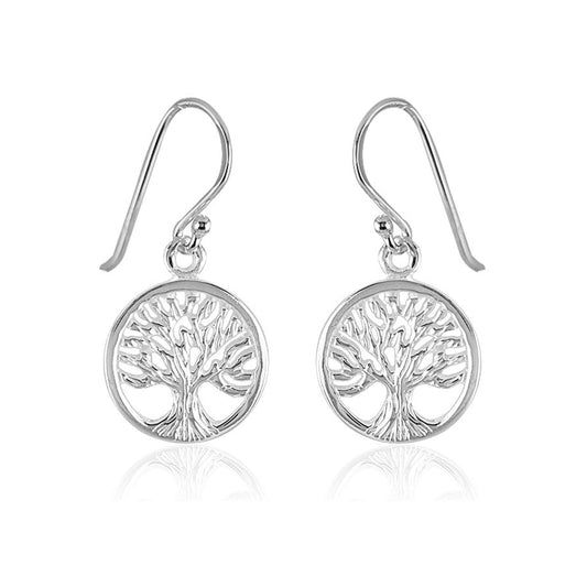 Boucles D'Oreilles Arbre De Vie Argent 925 massif