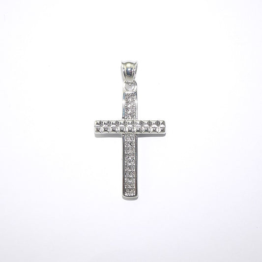 Pendentif Acier Croix Cz