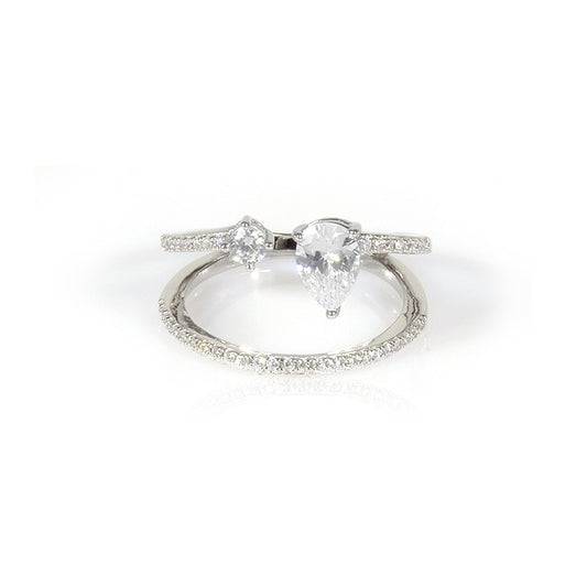 Bague Argent Cz Goutte