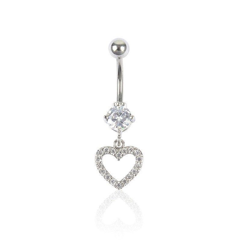 Piercing Nombril Acier Coeur
