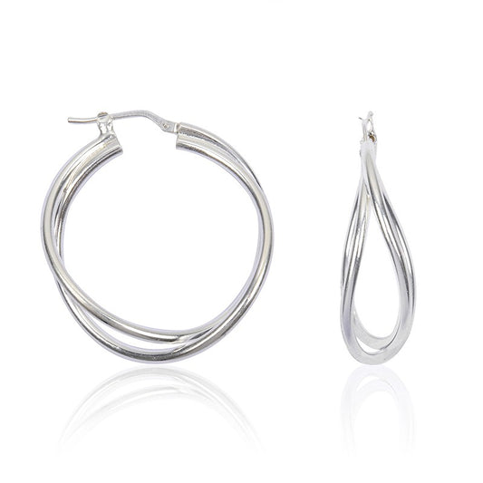 Bo Créole Argent Massif 30Mm