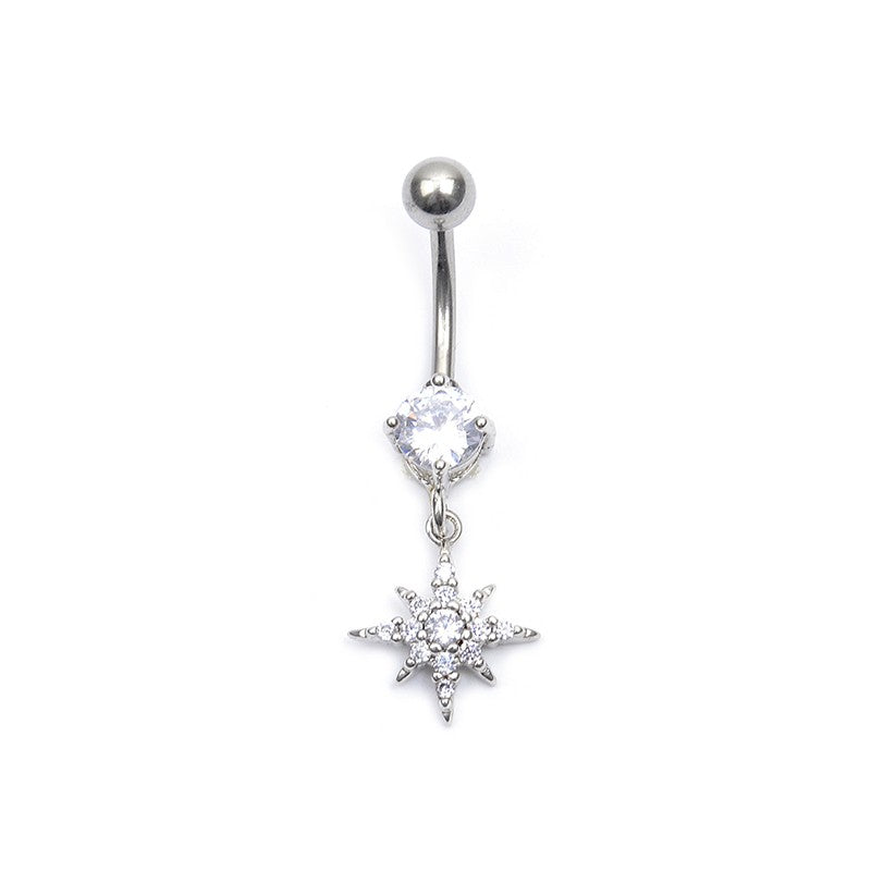 Piercing Nombril Acier Etoile