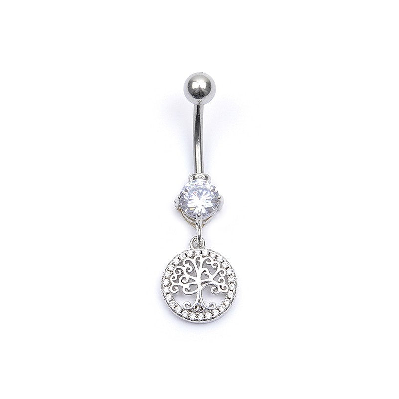 Piercing Nombril Acier Arbre