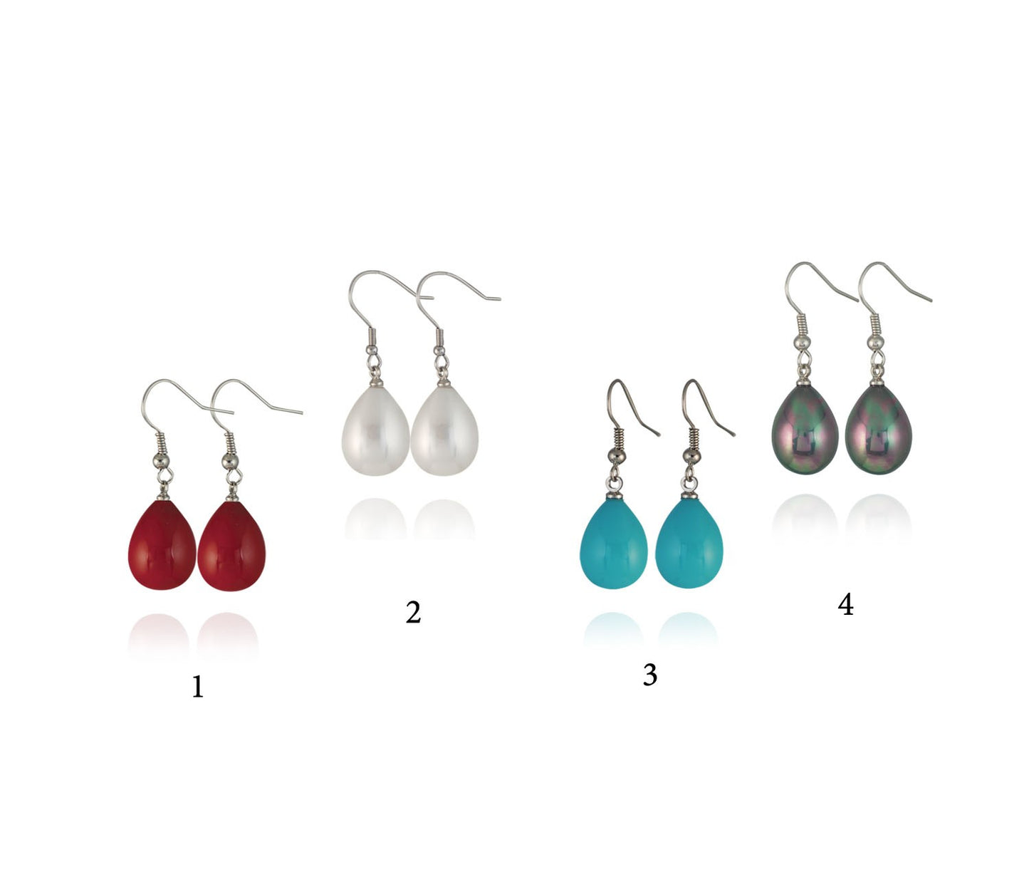 Boucles D'Oreilles Nacre Grande Taille
