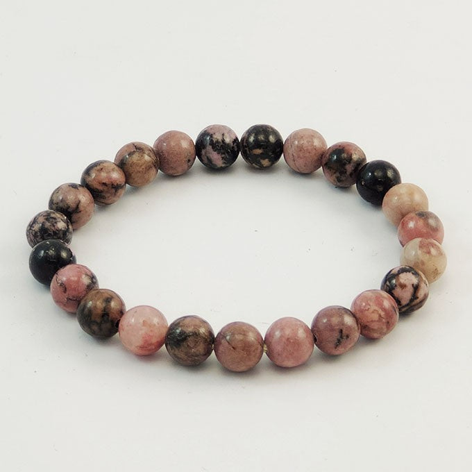 Bracelet En Pierre Naturelle Rhodonite