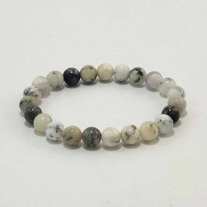 Bracelet En Pierre Naturelle Opale Blanche