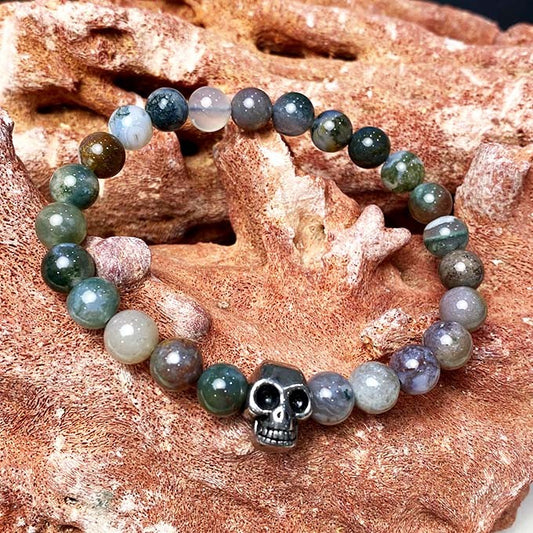 Bracelet Homme Pierre Naturelle Et Acier