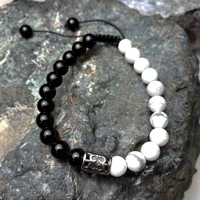 Bracelet Homme Pierre Naturelle Et Acier