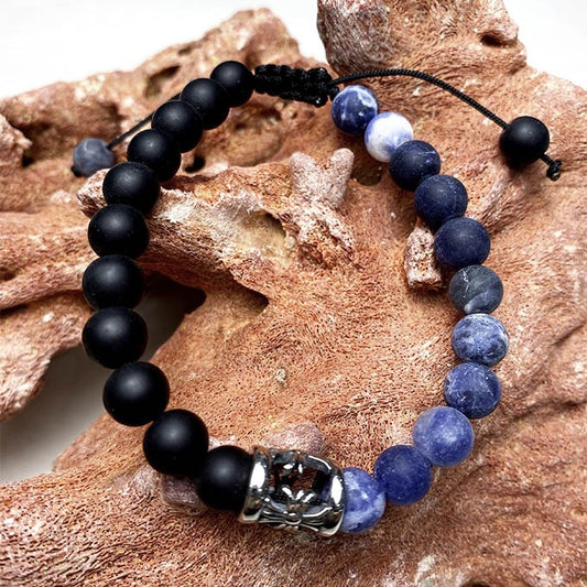Bracelet Homme Pierre Naturelle Et Acier