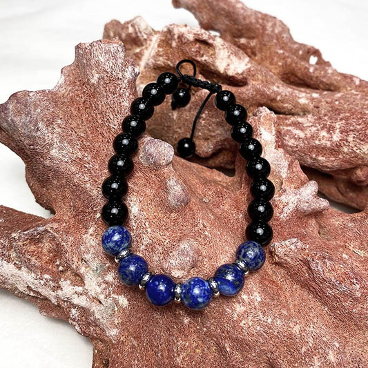 Bracelet Homme Pierre Naturelle Et Acier