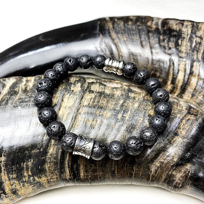 Bracelet Homme Pierre Naturelle Et Acier