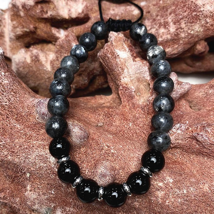 Bracelet Homme Pierre Naturelle Et Acier