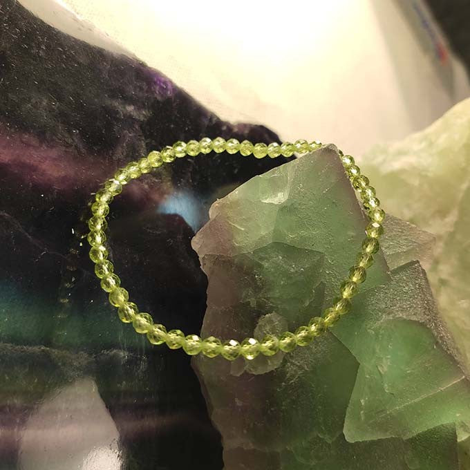 Bracelet Pierre Naturelle Péridot Facettée