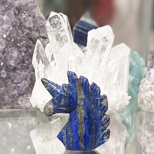 Licorne Objet Décoratif En Lapis Lazulis