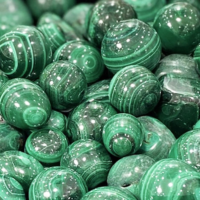 Galets En Malachite Pierre Naturelle
