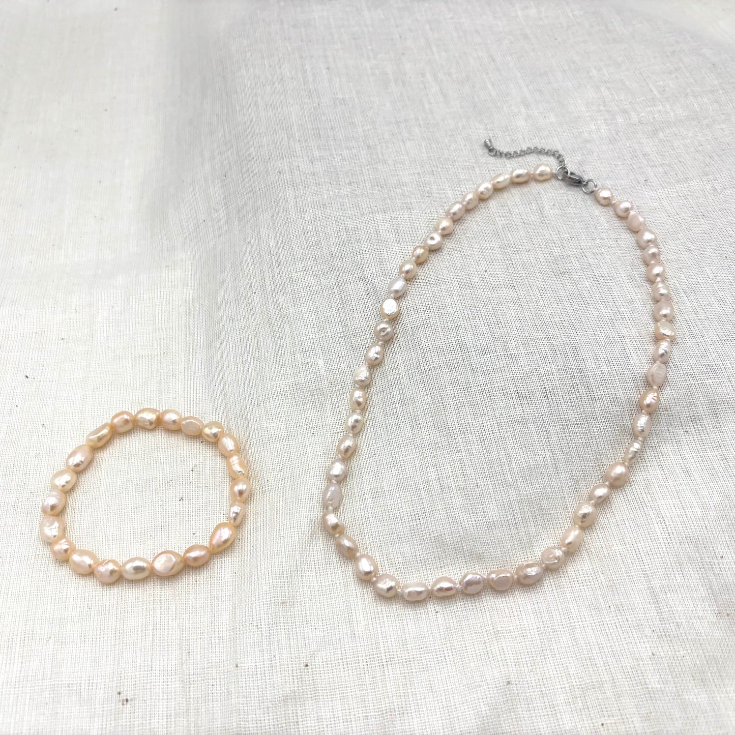 Collier Bracelet Perle D'Eau Douce