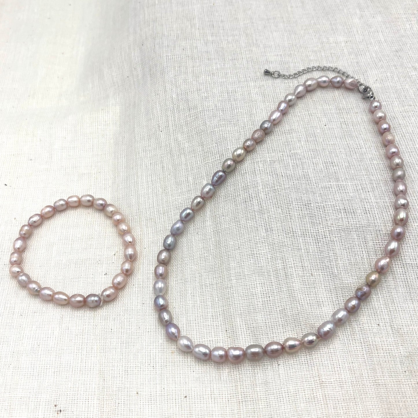 Collier Bracelet Perle D'Eau Douce