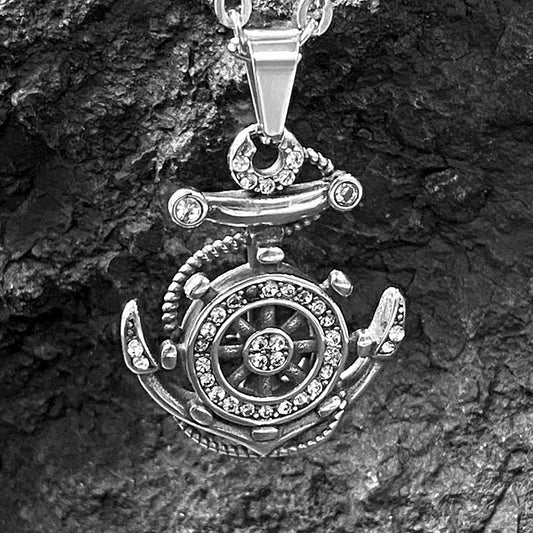 Pendentif Acier Inoxydable Ancre Marine