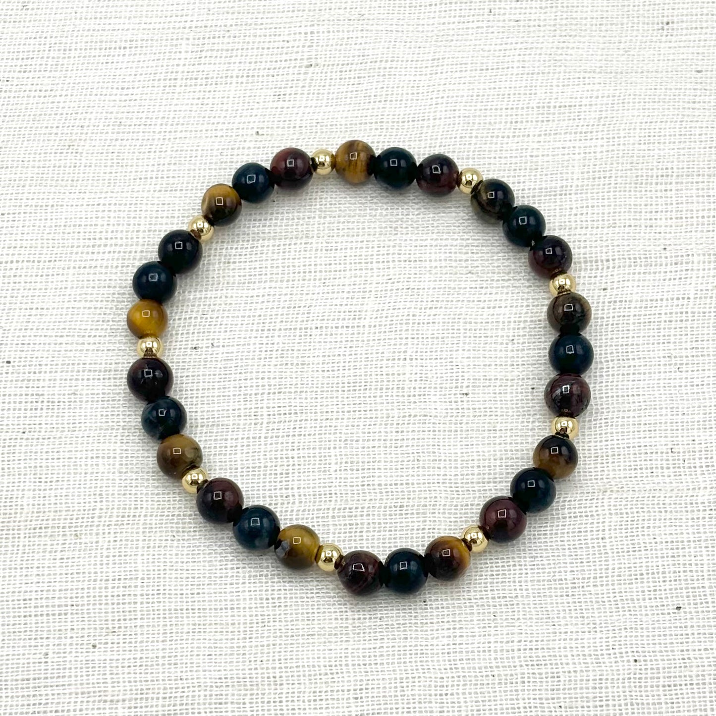 Bracelet Homme En Pierre Naturelle Et Acier Inoxydable