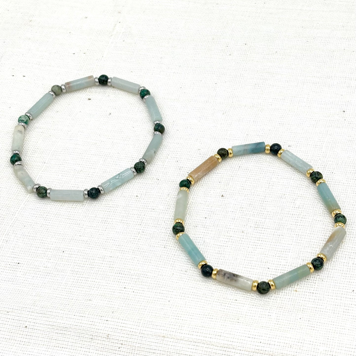 Bracelet Homme Pierre Naturelle Et Acier Inoxydable