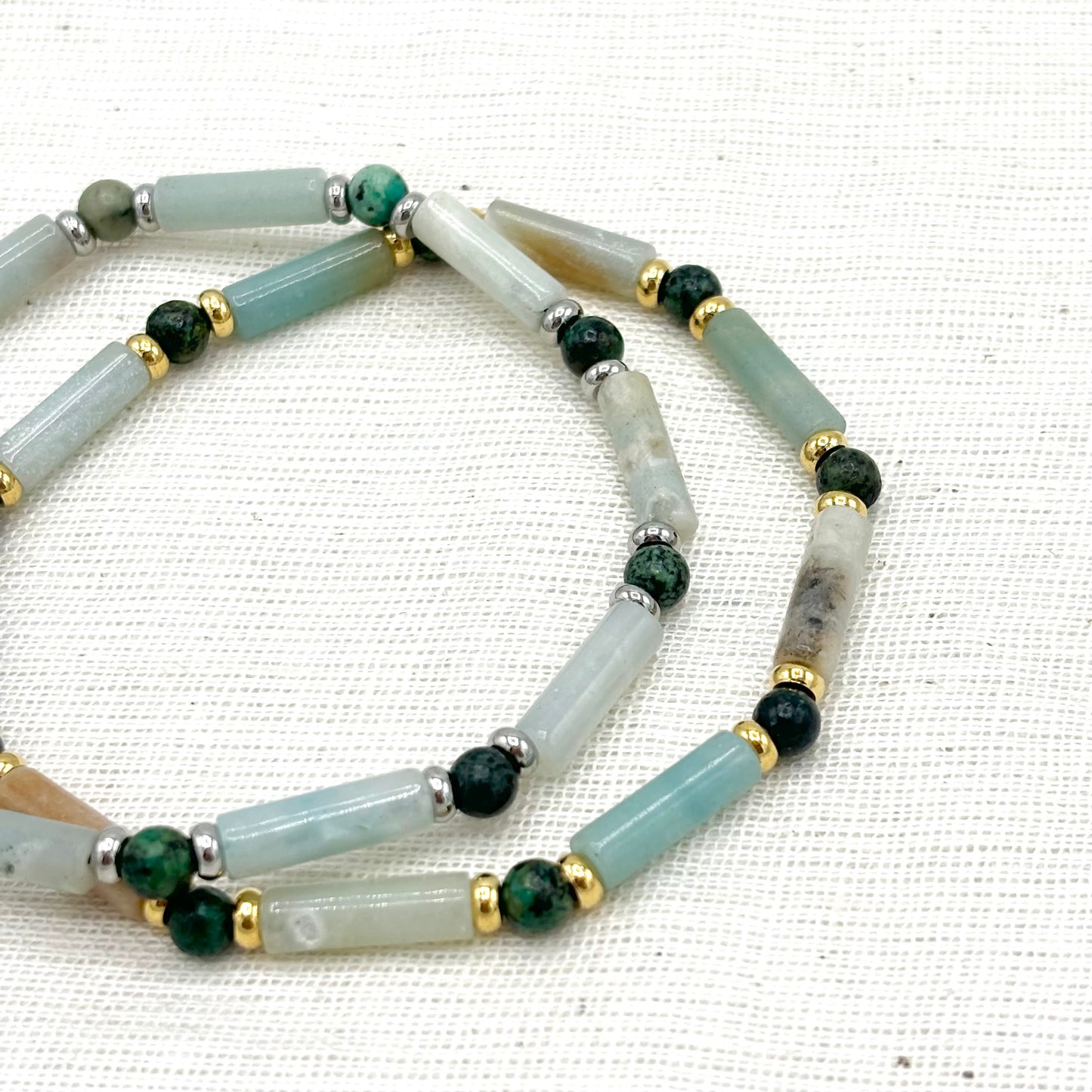Bracelet Homme Pierre Naturelle Et Acier Inoxydable