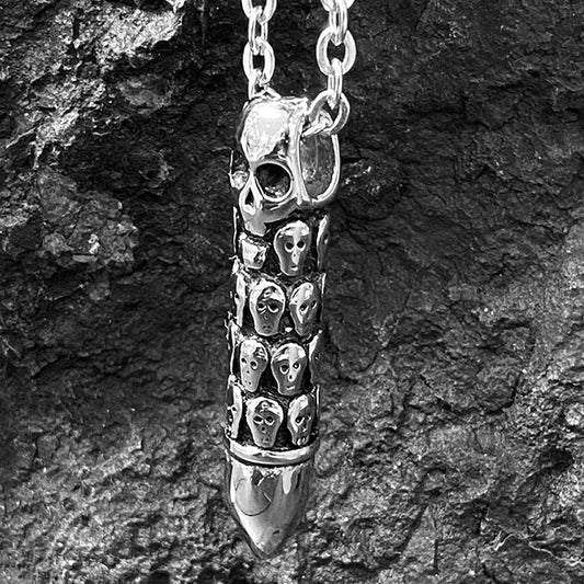 Pendentif Acier Inoxydable Tête De Mort