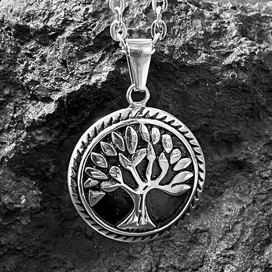 Pendentif Acier Inoxydable Arbre De Vie