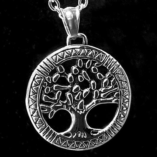 Pendentif Acier Inoxydable Arbre De Vie