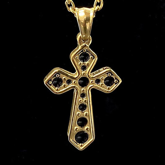 Pendentif Acier Inoxydable Croix Dorée