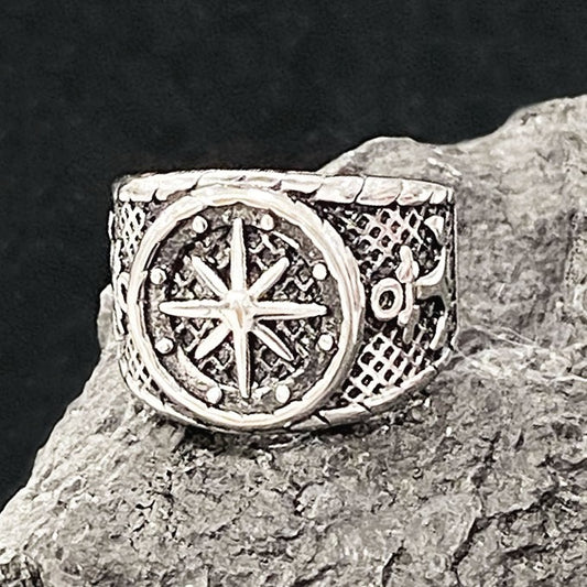 Bague Chevalière En Acier Inoxydable