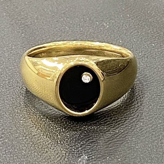 Bague Chevalière Acier Inoxydable Doré