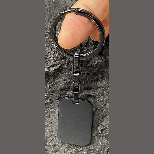Porte-Clé En Acier Inoxydable Noir